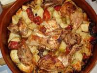   Rustidera de pollo con patatas