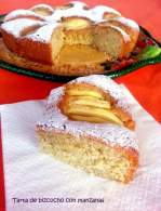   Tarta de bizcocho con manzanas