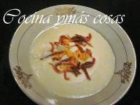   CREMA DE COLIFLOR CON HILADO DE JAMÒN CURADO ESPUÑA