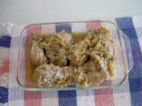   Muslos de Pollo con Germinados de Soya