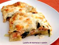   Lasaña de espinacas y salmón