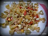   Ensalada de pasta con atun y huevo 