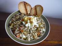   Un plato fácil para llevar al trabajo. Ensalada de Lentejas y Arroz