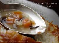   SOPA DE SETAS DE CARDO CON TRUFA NEGRA DE SORIA