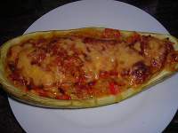   Calabacín gigante relleno y gratinado al horno