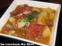   PATATAS CON NÌSCALOS Y COSTILLAS