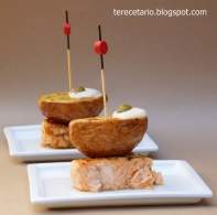   PINCHO DE SALMÒN CON PATATAS AL HORNO