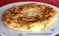   Tortilla de patatas con pimientos