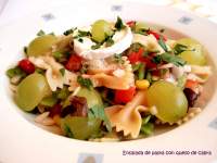   Ensalada de pasta con queso de cabra