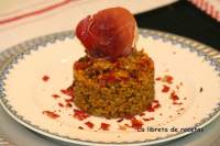   ARROZ CON FOIE Y ALCACHOFAS CON PEINETA DE JAMÒN