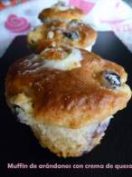   Muffin de arándanos con crema de queso