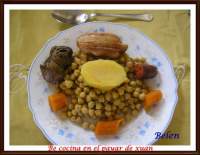   Cocido de garbanzos con su sopa