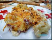   Coliflor con bechamel gratinada