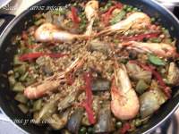   PAELLA DE ARROZ INTEGRAL CON MARISCO Y VERDURAS