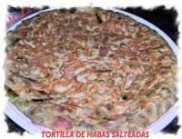   TORTILLA DE HABAS SALTEADAS