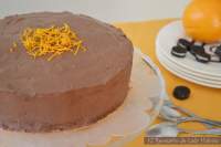   Tarta de galletas oreo, queso crema al chocolate y naranja