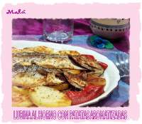   LUBINA AL HORNO CON PATATAS AROMATIZADAS