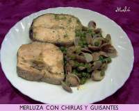   MERLUZA CON CHIRLAS Y GUISANTES