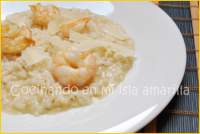 Risotto de langostinos, con grana padano