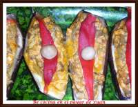   Berenjemas rellenas de salmón y mozarella
