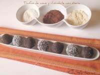   Trufas de coco y chocolate