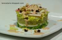   ENSALADA DE MOUSSE DE AGUACATE Y CANGREJO