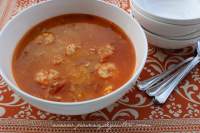   SOPA DE ARROZ Y LANGOSTINOS.