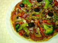   Pizza integral de verduras