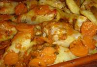   Pollo en salsa y al horno