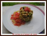   Tartar de bacalao y tomate