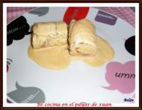   Rollitos de pollo con crema ligera de afuegaál pitu roxu