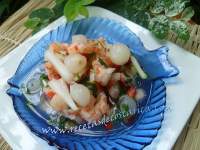   ceviche de cebollitas con camarón