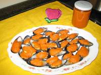   Mejillones en salsa de cayena