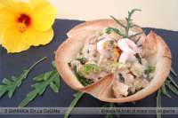   Ensalada frutti di mare con base crujiente