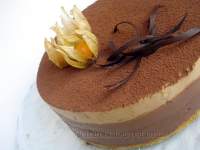   Tarta choco-capuchino y profiteroles