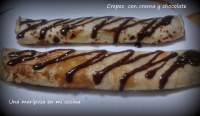   Crepes con crema y chocolate