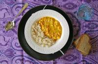   Curry de gambas con arroz integral