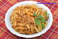   Macarrones  con carne picada