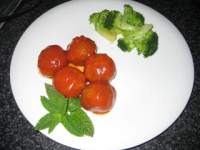   Albóndigas de pavo con tomate y hierbabuena