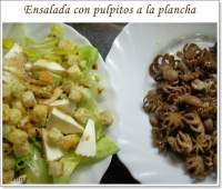   Ensalada con pulpitos a la plancha