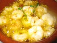   Gambas al ajillo con Arbequina