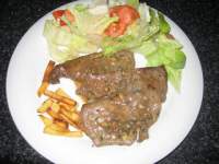   Filetes de hígado a la plancha aliñados