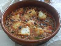   Cazuela de bacalao con samfaina