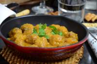   ALBONDIGAS EN SALSA DE ZANAHORIA