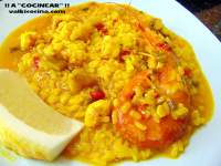 ARROZ CON RAPE Y GAMBONES FÀCIL ( olla rápida )  