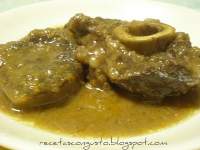   Ossobuco estofado al vino tinto