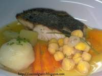   Corvina con verdura y caldo de puchero