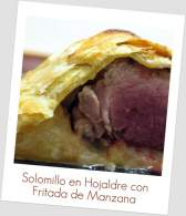   Solomillo en Hojaldre con fritada de manzana