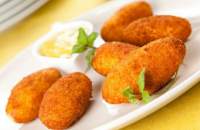 Croquetas de arroz y jamon  