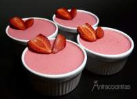   Mousse ligero de fresas